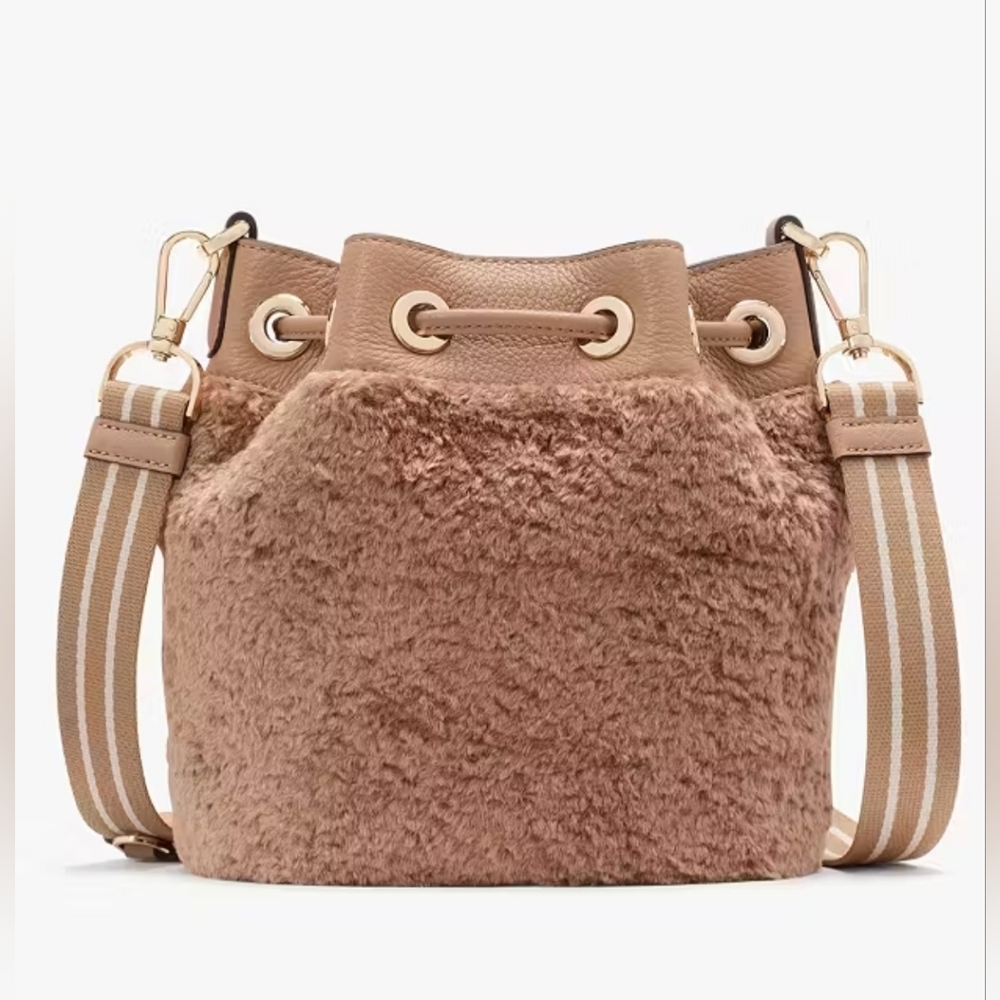 Kate Spade Rosie Faux Fur Bucket Crossbody With Pouch, NWT - Picture 4 of 8